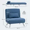 HOMCOM Schlafsessel 3-in-1 klappbar Schlafsofa mit Produktbild-Vorschau 3