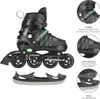 NH11912 A 2in1 Schwarz-Grün Größe M (35-38) Inline-Skates Produktbild-Vorschau 2