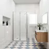 Duschspa Eckdusche Falttür mit Seitenwand 90x76x185cm Produktbild-Vorschau 2