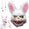 Horror-Maske - Killer-Hase - Einheitsgröße - Weiß mit Produktbild-Vorschau 2