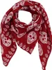 Baumwolltuch - Totenköpfe 1 rot - rosa - quadratisches Tuch Produktbild-Vorschau 1