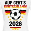 Spreadshirt Auf Geht's Deutschland 2026 Fußball Fan Frauen Produktbild-Vorschau 2