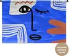 MuchoWow® Wandteppich Wandbehang Gesicht - Blau - Abstrakt Produktbild-Vorschau 1