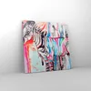 Bild auf Leinwand - Leinwandbild - Zebra Tiere Natur bunte Produktbild-Vorschau 4