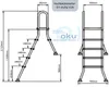OKU Hochbeckenleiter V2A Leiter Poolleiter Edelstahl 4/1 Produktbild-Vorschau 2