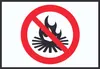 Lagerfeuer verboten Symbol Schild A4 Rückseite Produktbild-Vorschau 1