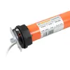 A close-up view of an orange tubular motor with a label showing specifications. Produktbild-Vorschau