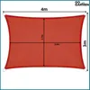 Sonnensegel für Gartenterrasse, UV-Sonne, rot, 4x3 m Produktbild-Vorschau 19