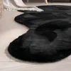 Teppich Wohnzimmer Kurzflor Modernes Kunstfell Fellform Produktbild-Vorschau 2