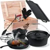 KESSER® Dutch Oven Set in Holzkiste mit Dutch Oven Mit viel Produktbild-Vorschau 1