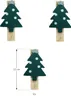 Three Christmas tree shaped wooden clothespins are displayed against a white background. A size measurement of 3.5 cm is indicated for one of the clothespins, and a quantity of '36x' is also shown. Produktbild-Vorschau