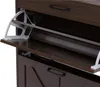 A close-up view of an open shoe cabinet with two flip-out compartments. Podgląd zdjęcia produktu