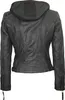 Gipsy - Damen Lederjacke Bikerjacke Lammnappa Kapuze Produktbild-Vorschau 2