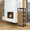 Półka na drewno kominkowe Ikodm, wymiary 100 x 60 x 25 cm, Podgląd zdjęcia produktu 7