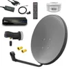 ARLI HD Sat Anlage 60 cm Grau Komplettset mit Receiver LNB Produktbild-Vorschau 1