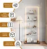 Vitrína s dvojitými dveřmi, 5 policemi a LED pásky – Náhled obrázku produktu 8