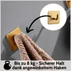 DEKAZIA® 4er-Set Klebehaken Gold – Garderobenhaken, Produktbild-Vorschau 6