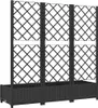 vidaXL Fioriera con traliccio nero 120x40x121,5 cm PP Anteprima dell’immagine prodotto 4