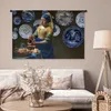MuchoWow® Wandteppich Wandbehang Mädchen mit Perlenohrring Produktbild-Vorschau 5