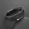 UNIQAL | Lederarmband Herren "BLACK SHAPE" Mens Leather Produktbild-Vorschau 8