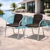 2 Stück Stabiler Aluminium / Polyrattan Bistrostuhl Produktbild-Vorschau 1