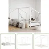 The Living Store Kinderbett Weiß 2x(90x200) cm Massivholz Produktbild-Vorschau 1
