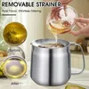 1.5L Ölfiltertopf mit Sieb & Fritteusenkorb & staubdichter Produktbild-Vorschau 4