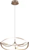 Große LED Pendelleuchte CHARIVARI Messing matt, Ø 62cm Produktbild-Vorschau 2