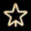 A neon star-shaped light against a black background. Produktbild-Vorschau