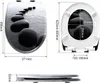 Diagrams showing the dimensions of a toilet seat with a stone pattern. Produktbild-Vorschau