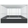 vidaXL Voliere mit Erweiterung Silbern 725x307x212 cm Stahl Produktbild-Vorschau 4