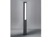 A modern, dark gray bollard light with a vertical illuminated panel. Anteprima dell’immagine prodotto