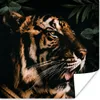 MuchoWow® Poster Tiger - Blätter - Tier 100x100 cm - Produktbild-Vorschau 1