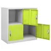 vidaXL Armadietto grigio chiaro e verde 90x45x92,5 cm in Anteprima dell’immagine prodotto 4