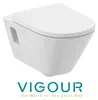 VIGOUR DERBY V3 Wand-WC-Set mit Spülrand offene Befestigung Produktbild-Vorschau 1