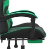vidaXL Gaming-Stuhl mit Fußstütze Schwarz und Grün Produktbild-Vorschau 10