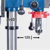 Close-up view of a drill press with measurement indicators. Produktbild-Vorschau
