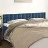 vidaXL Kopfteile Dunkelblau 200x5x78/88 cm Samt Produktbild-Vorschau 2