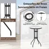 COSTWAY 3dílný bistro set se skleněnou deskou, 2 skládacími Náhled obrázku produktu 6