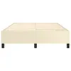A cream-colored box spring bed frame with black legs, shown from the front. Náhled obrázku produktu
