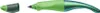 A green and gray pen with its cap off, showing the blue ink tip. Produktbild-Vorschau