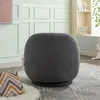 Loungesessel Emma aus Teddy Bouclé drehbar - Grau Produktbild-Vorschau 6
