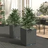 vidaXL květináč 2 ks černý 30x30x37 cm Polypropylen Náhled obrázku produktu 2