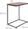 Tavolino Relaxdays, a forma di C, piano ampio, A x L x P: Anteprima dell’immagine prodotto 4