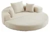 2-in-1 Schlafsofa in Beige – Halbrundes Sofa verwandelt Produktbild-Vorschau 11