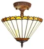 Clayre & Eef Lampada da soffitto Tiffany Ø 29x30 cm Vetro Anteprima dell’immagine prodotto 1