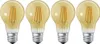 Four LED filament light bulbs are arranged in a row against a white background. Produktbild-Vorschau