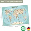 Tischset | Platzset abwaschbar für Kinder – Weltkarte in Produktbild-Vorschau 2