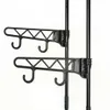 vidaXL Věšák na kabáty z oceli a vlny 55x28,5x175 cm černý Náhled obrázku produktu 2