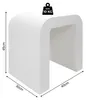 Tavolino Mobili Rebecca Ametrine 45x40x30 cm MDF Bianco Anteprima dell’immagine prodotto 4